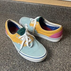 Vans Old Skool Skate Shoes Sneaker Men's Sz 10 Multicolor Canvas Low Top Lace Up